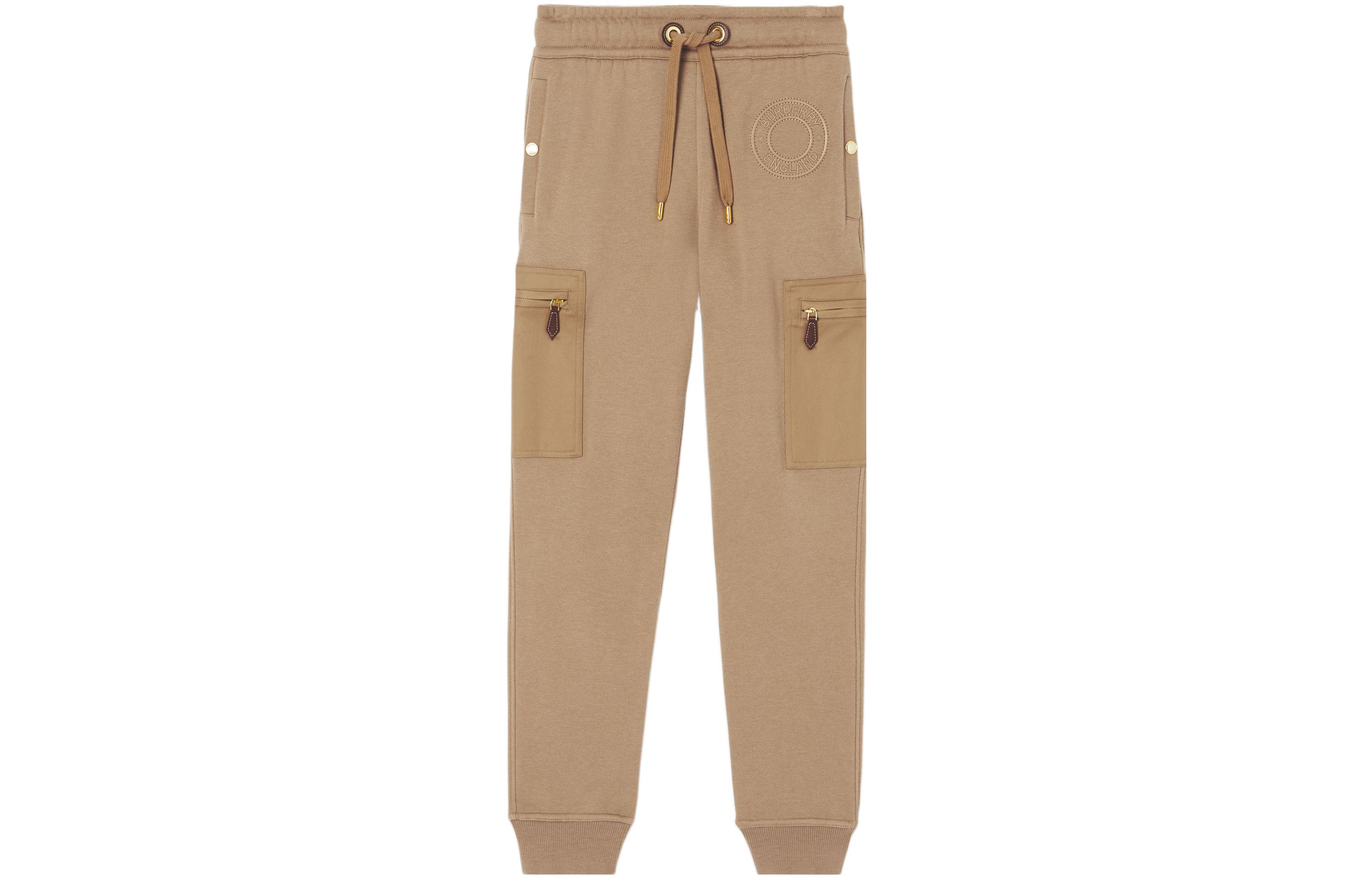 (Women) Burberry SS22  Logo Jogger Knit Pants in Camel Color. 80477391