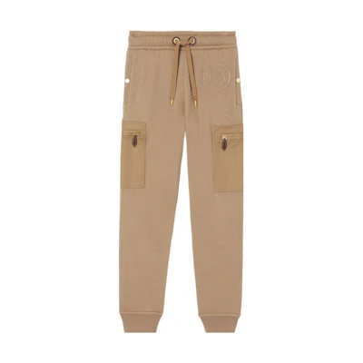 (Women) Burberry SS22 Logo Jogger Knit Pants in Camel Color. 80477391