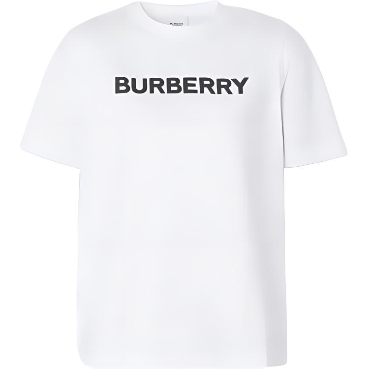 (Women) Burberry SS22  Logo Print Cotton T-Shirt White 80567241