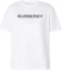 Buy (W) 버버리 SS22 로고 프린트 코튼 티셔츠 화이트 80567241