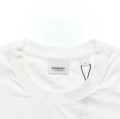 (W) 버버리 SS22 로고 프린트 코튼 티셔츠 화이트 80567241 Sizing (W) 버버리 SS22 로고 프린트 코튼 티셔츠 화이트 80567241