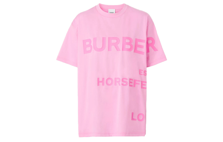 (Women) Burberry SS22  Logo Print Loose-Fit T-Shirt Geranium Pink. 80546511 圖 2