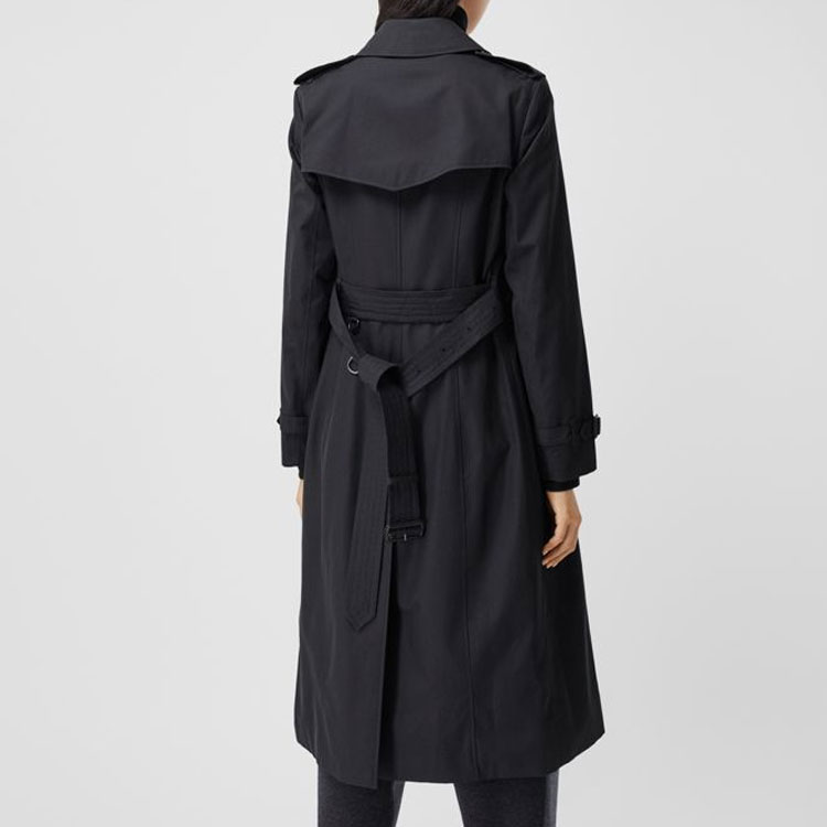 Shop (W) 博柏利SS22午夜蓝长款风衣配腰带和翻领 80279991