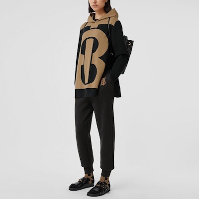 (W) Burberry SS22 經典字母標誌羊絨混紡運動長褲 黑色 80527361 Lookbook (W) Burberry SS22 經典字母標誌羊絨混紡運動長褲 黑色 80527361