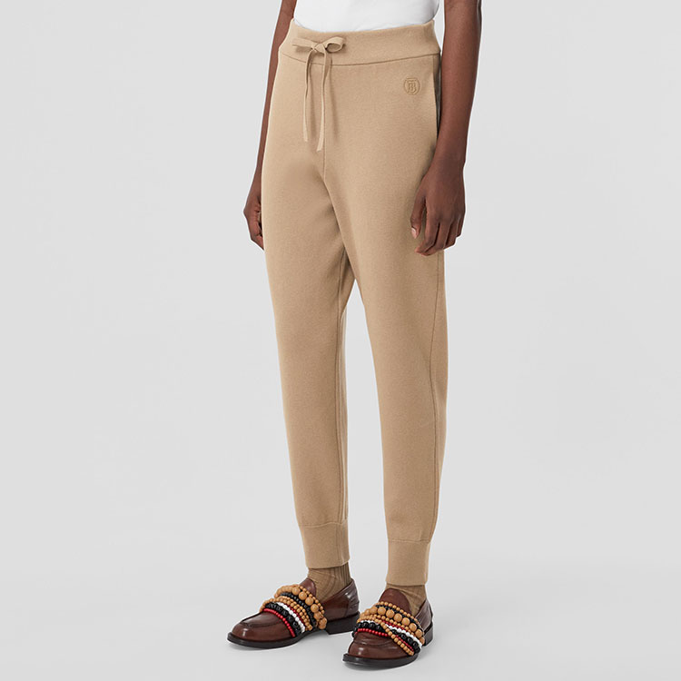 Purchase (W) Burberry SS22 Monogram Cashmere Cotton Joggers Beige Lelaki. 80571441