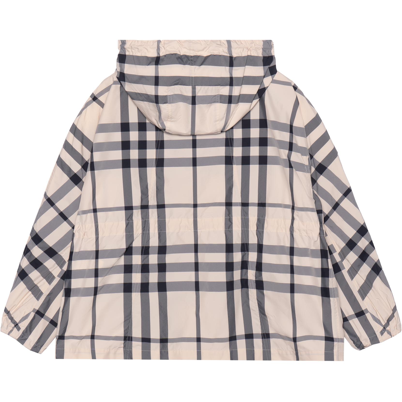 Lookbook (W) バーバリー SS22 オーバーサイズ チェック柄 ジップアップフーディジャケット - ブラウン 80542981