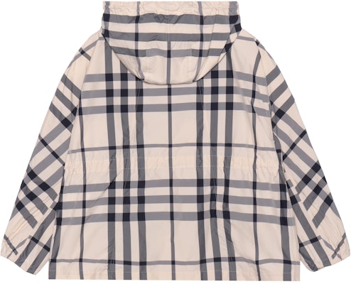 (W) バーバリー SS22 オーバーサイズ チェック柄 ジップアップフーディジャケット - ブラウン 80542981 Lookbook (W) バーバリー SS22 オーバーサイズ チェック柄 ジップアップフーディジャケット - ブラウン 80542981