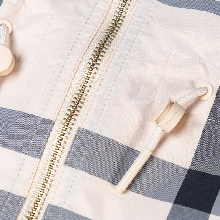 Sizing (W) バーバリー SS22 オーバーサイズ チェック柄 ジップアップフーディジャケット - ブラウン 80542981