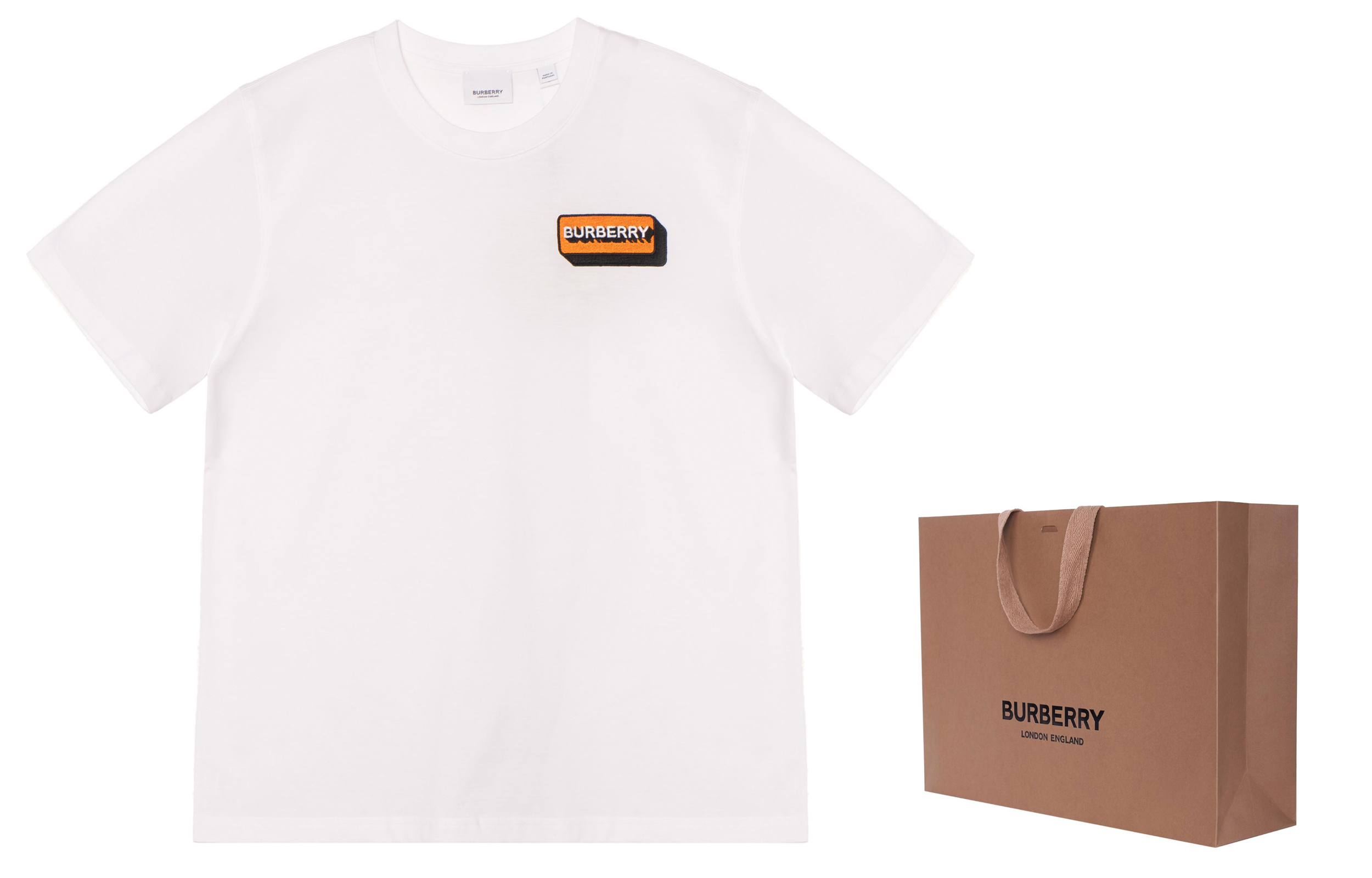 Shop (W) 博柏利 SS22宽松版标志圆领T恤 白色 80560321