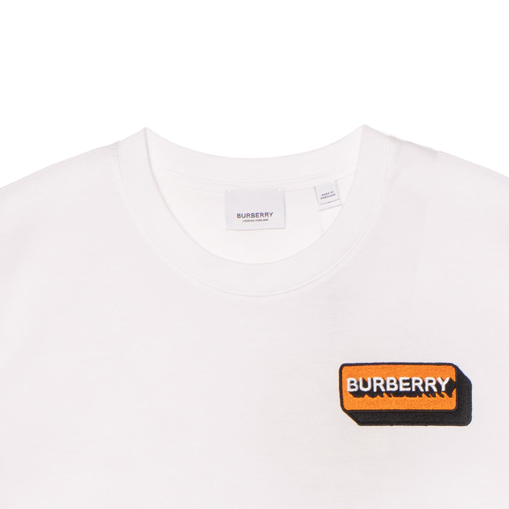 Cheap (W) 博柏利 SS22宽松版标志圆领T恤 白色 80560321