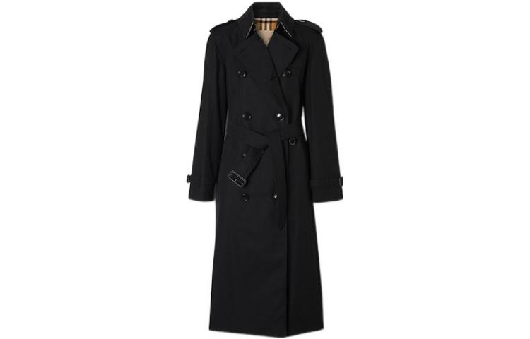 (Women) Burberry SS22  Plain Waterloo Trench Coat Black Long Sleeve 80457841 圖 2
