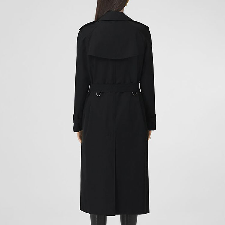 (Women) Burberry SS22  Plain Waterloo Trench Coat Black Long Sleeve 80457841 圖 4