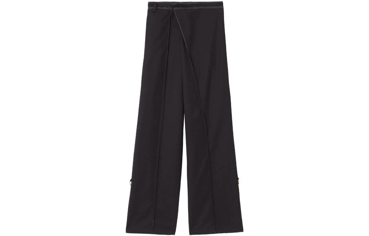 (Women) Burberry SS22  Pleated Colorblock Knit Black Sweatpants. 80506221