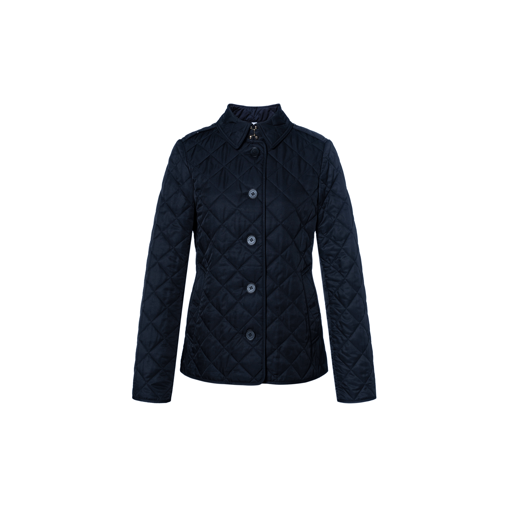 (Women) Burberry SS22  Quilted Cotton Jacket Navy Blue 80530481
