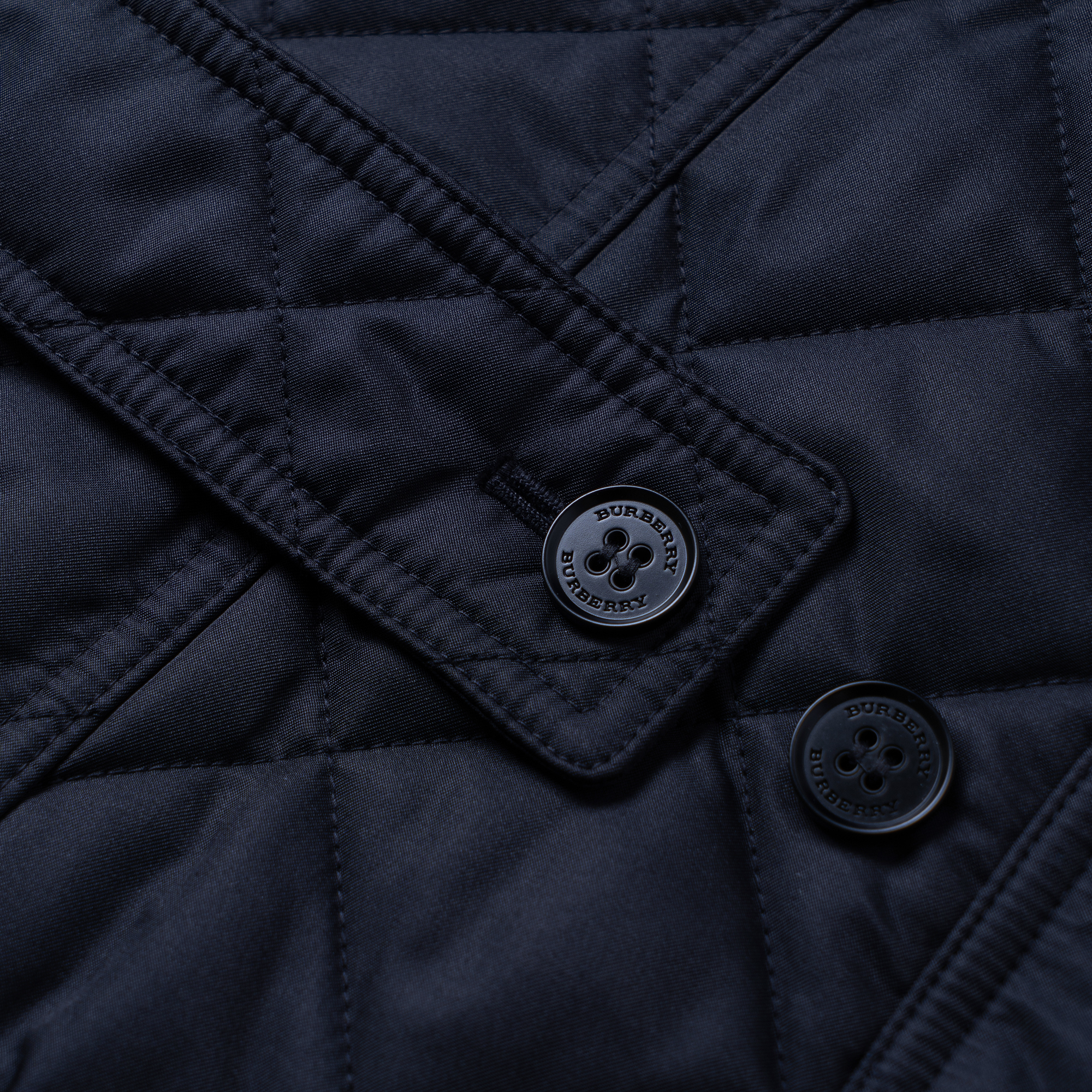 Details for (W) 버버리 SS22 퀼팅 코튼 재킷 네이비 블루 80530481