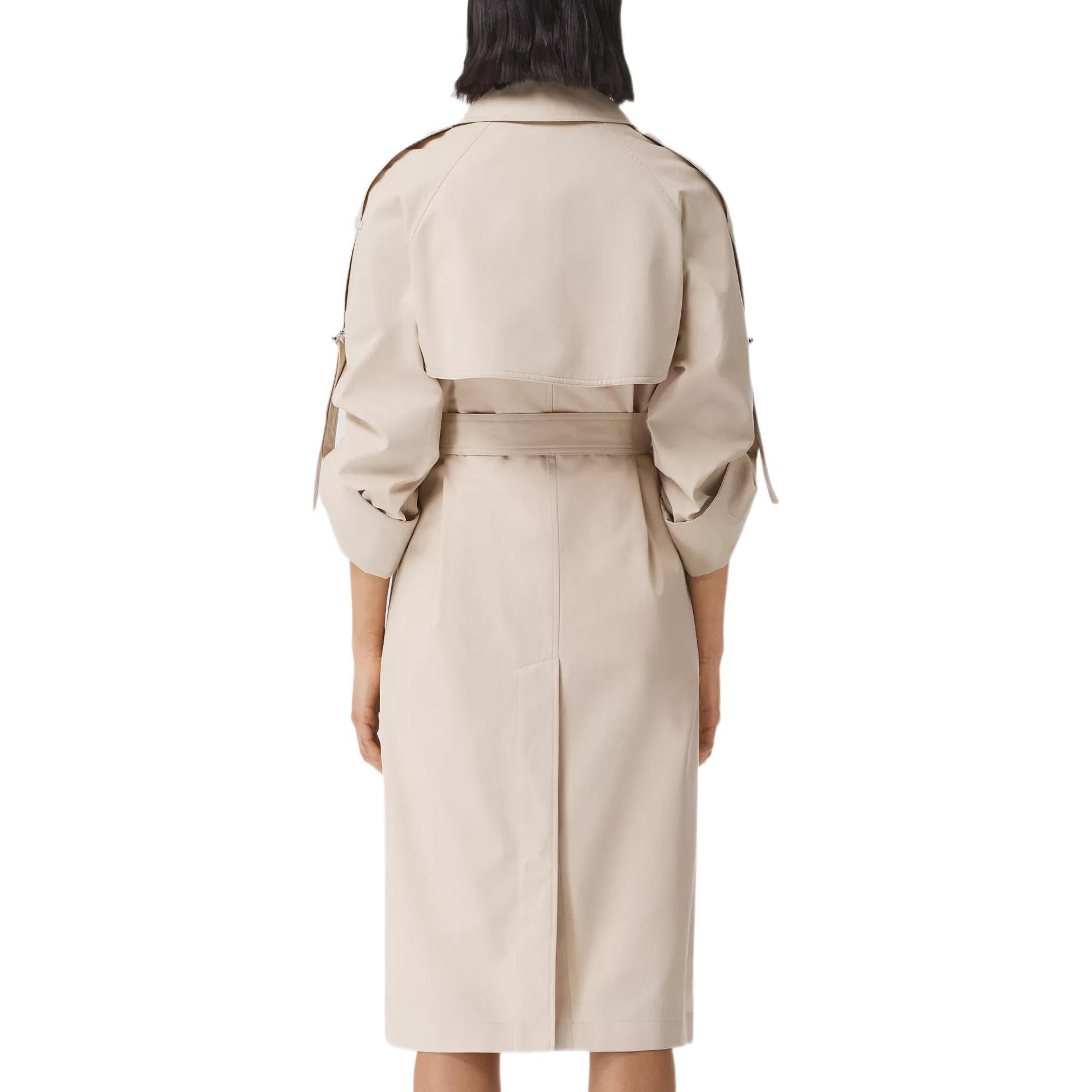 (Women) Burberry SS22  Single-Breasted Cotton Belted Trench Coat Light Stone. 80529541 圖 4