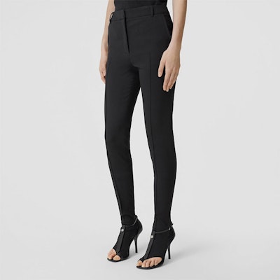 (W) バーバリー SS22 スリムフィット カジュアル ブラックスーツパンツ 80544711 Purchase (W) バーバリー SS22 スリムフィット カジュアル ブラックスーツパンツ 80544711