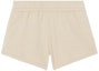 Buy (Women) Burberry SS22 Solid Color Shorts with Embroidered Logo in Soft Taupe. 80521181