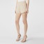 Purchase (Women) Burberry SS22 Solid Color Shorts with Embroidered Logo in Soft Taupe. 80521181