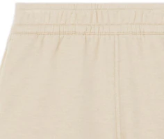 Details for (W) Pantalones cortos Burberry SS22 color sólido con logo bordado en taupe suave. 80521181