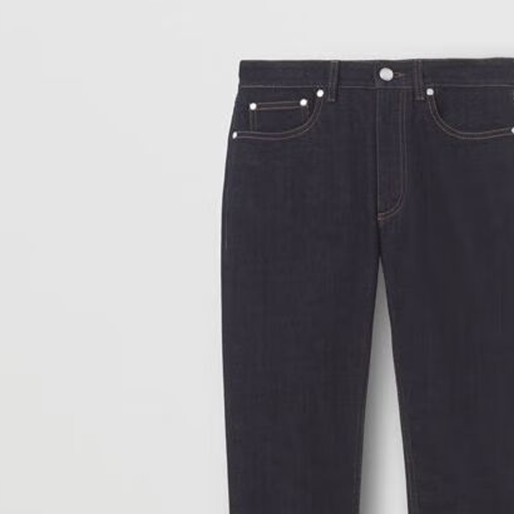 Lookbook (Women) Burberry SS22  Solid Stretch Denim Mid-Rise Jeans Deep Indigo 80520721