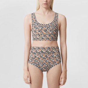 (W) Burberry SS22 白色全版印花兩件式泳裝。 80563731 Lookbook (W) Burberry SS22 白色全版印花兩件式泳裝。 80563731