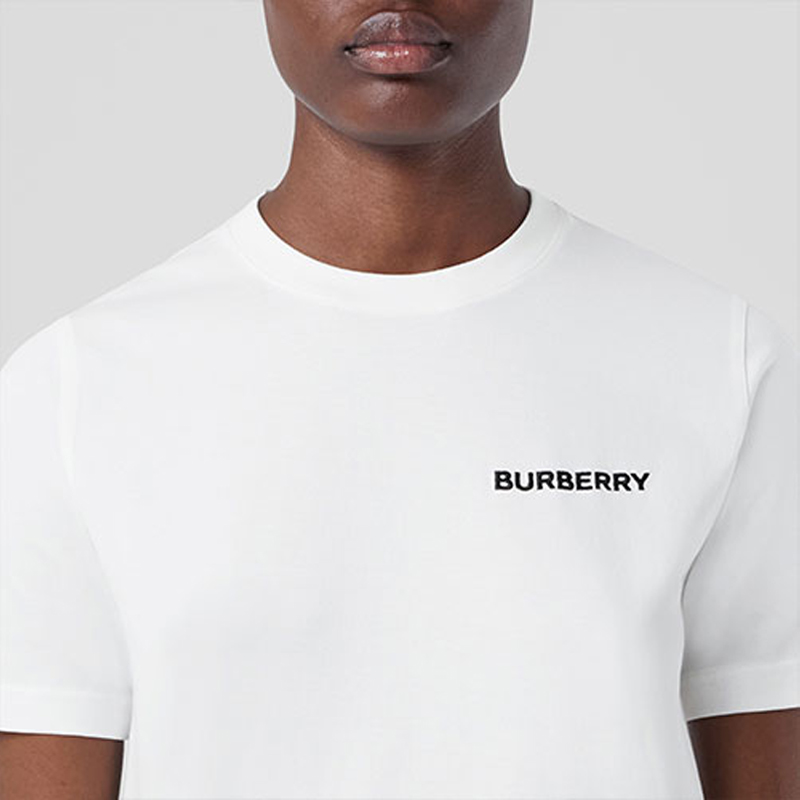 (Women) Burberry SS22  White Logo T-Shirt Short Sleeve Plain Design. 80571091 圖 6