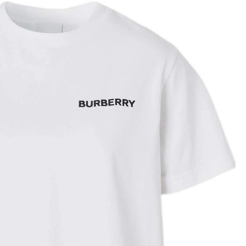 (Women) Burberry SS22  White Logo T-Shirt Short Sleeve Plain Design. 80571091 圖 7
