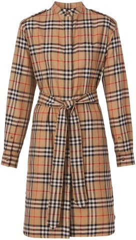 women-burberry-ss-22-beige-check-belted-shirt-long-sleeve-dress-women-80487281
