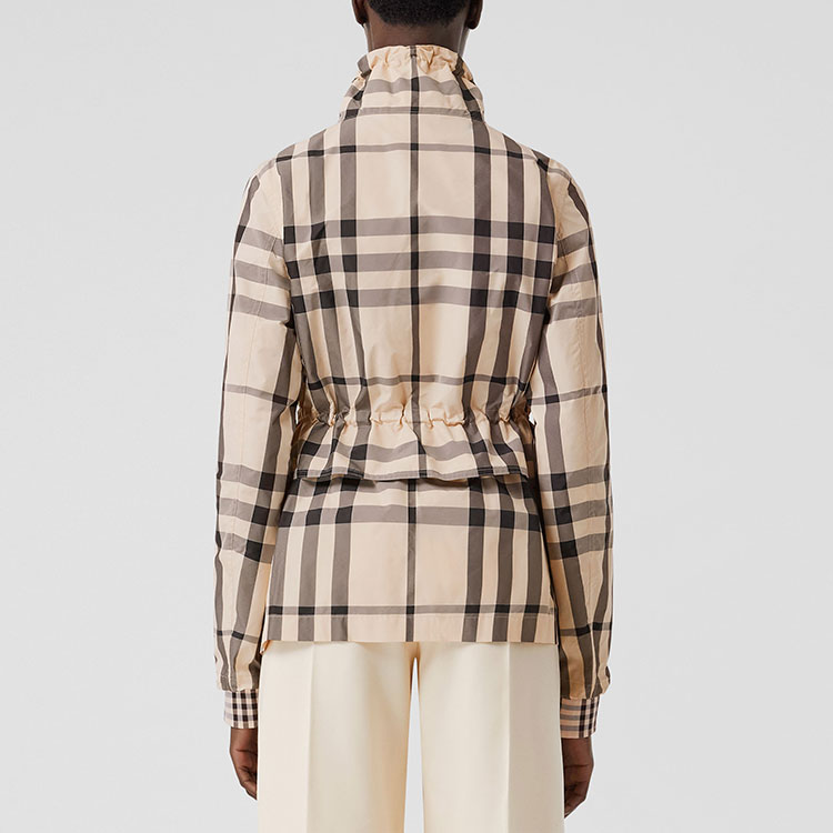 (Women) Burberry SS22 Beige Plaid Loose-Fit Long-Sleeve Jacket for Women. 80526051 圖 4
