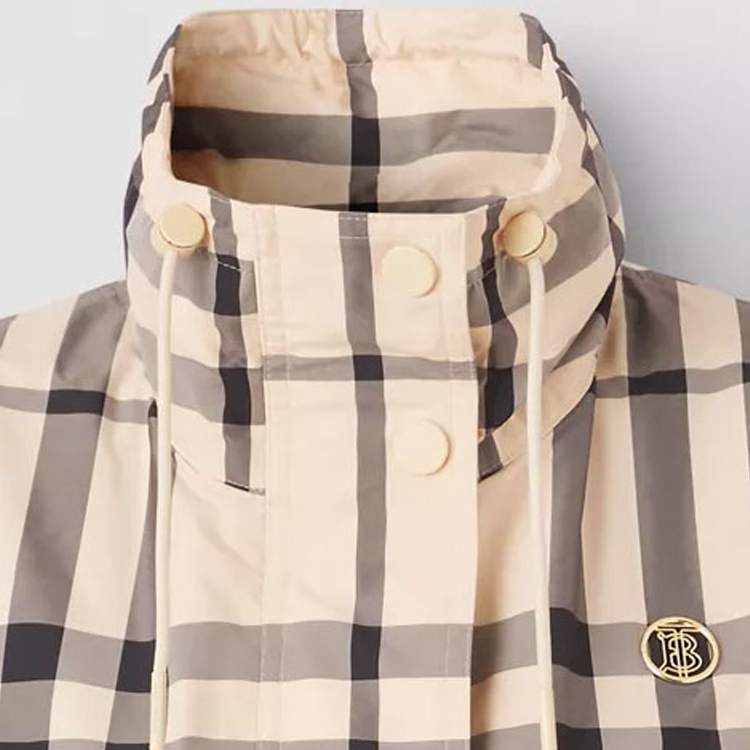 (Women) Burberry SS22 Beige Plaid Loose-Fit Long-Sleeve Jacket for Women. 80526051 圖 7
