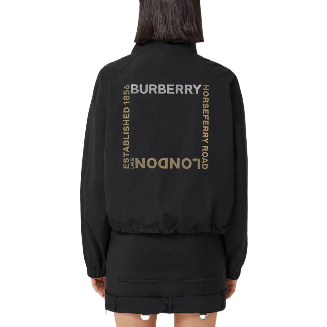 (Women) Burberry SS22 Black Square Print Zip Jacket 80505911 圖 4