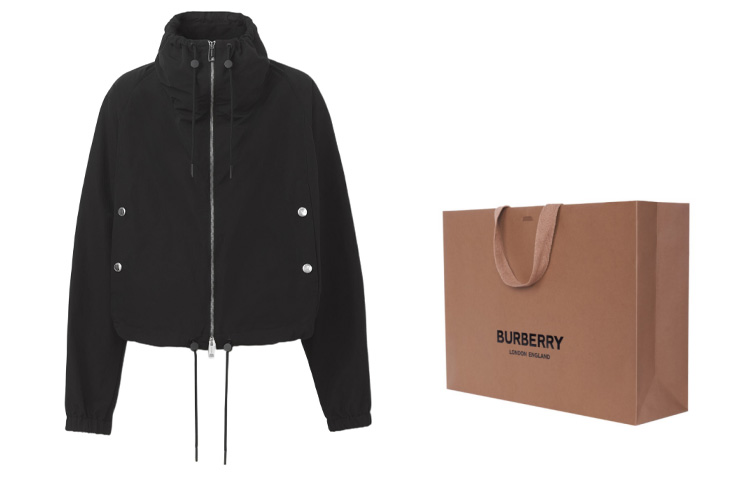 (Women) Burberry SS22 Black Square Print Zip Jacket 80505911 圖 5