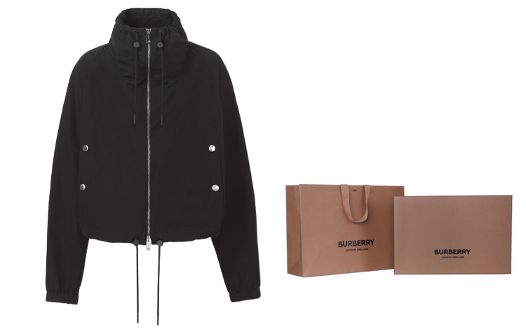 (Women) Burberry SS22 Black Square Print Zip Jacket 80505911 圖 6