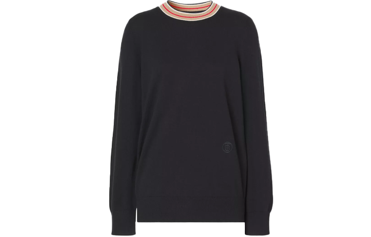 (Women) Burberry SS22 Black Striped Cashmere Crewneck Sweater. 80484281 圖 2
