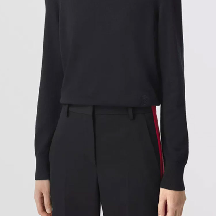 (Women) Burberry SS22 Black Striped Cashmere Crewneck Sweater. 80484281 圖 7