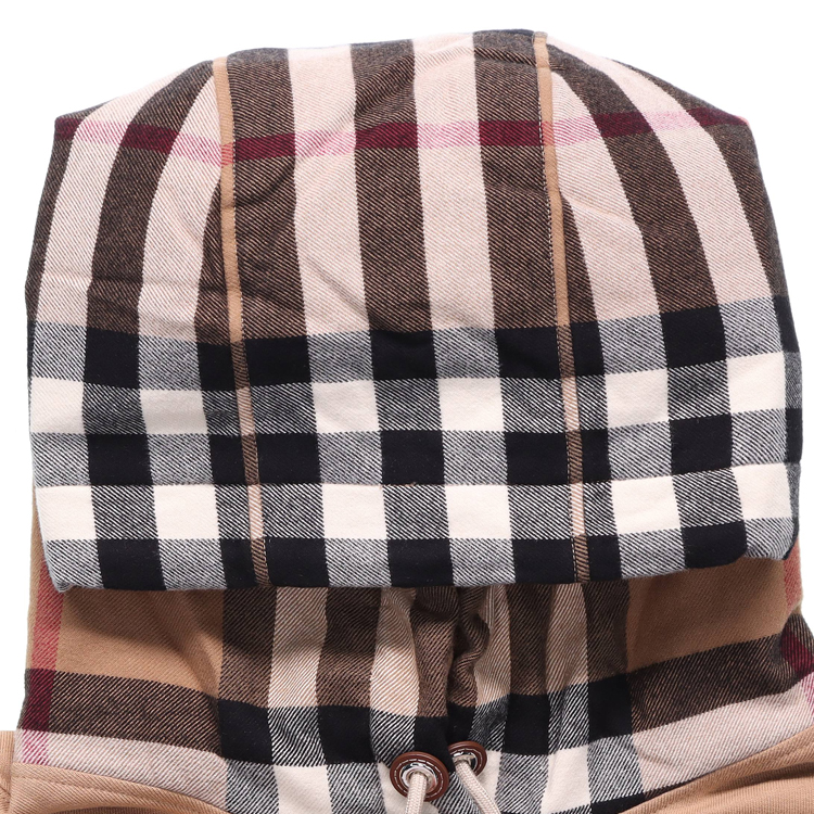 Details for (W) 버버리 SS22 체크 코튼 루즈핏 후디 카멜 80577281