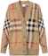 Buy (Women) Burberry SS22 Check Jacquard V-Neck Cardigan Beige Sweater 80391531