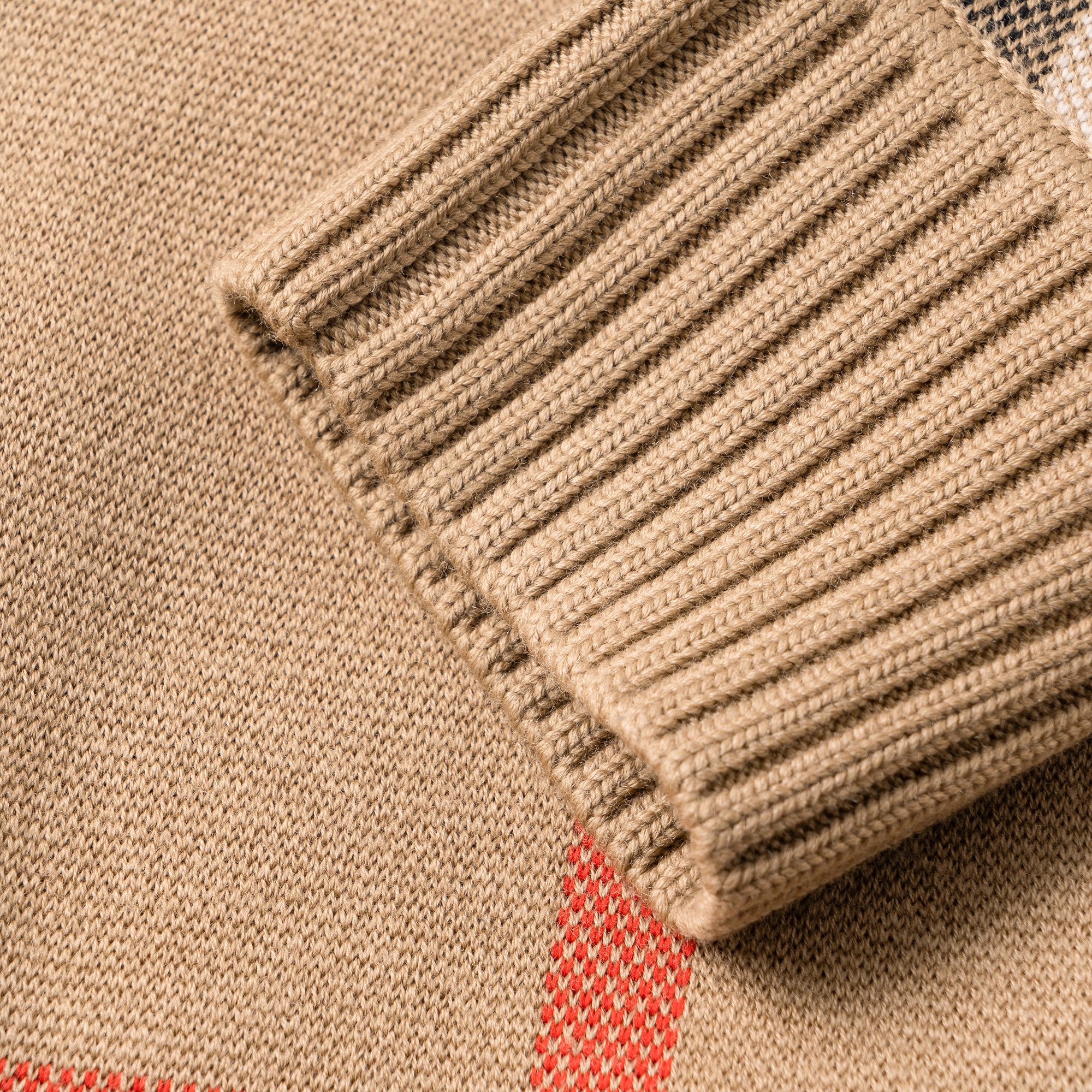 Cheap (W) バーバリー SS22 チェック ジャカード Vネック カーディガン ベージュ セーター 80391531