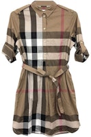 (Women) Burberry SS22 Check Shirt Dress Short Sleeve Brown Women’s Dress 80529281 (Women) Burberry SS22 Check Shirt Dress Short Sleeve Brown Women’s Dress 80529281