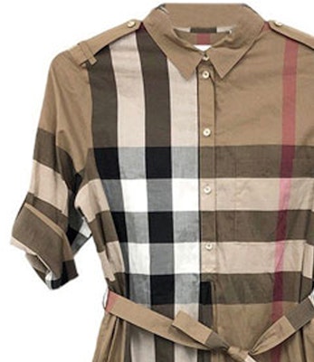 (Women) Burberry SS22 Check Shirt Dress Short Sleeve Brown Women’s Dress 80529281 Lookbook (Women) Burberry SS22 Check Shirt Dress Short Sleeve Brown Women’s Dress 80529281