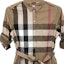 Cheap (Women) Burberry SS22 Check Shirt Dress Short Sleeve Brown Women’s Dress 80529281