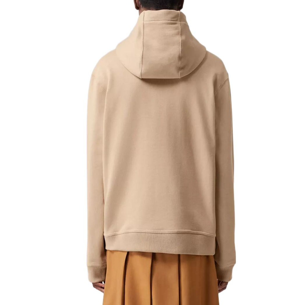 Shop (Women) Burberry SS22 Deer Print Cotton Hoodie  Loose Fit Beige Brown. 80560521