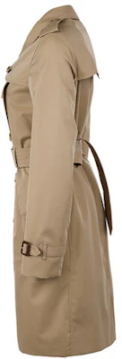 (Women) Burberry SS22 Double-Breasted Mid-Length Trench Coat Khaki 80457741 Lookbook (Women) Burberry SS22 Double-Breasted Mid-Length Trench Coat Khaki 80457741