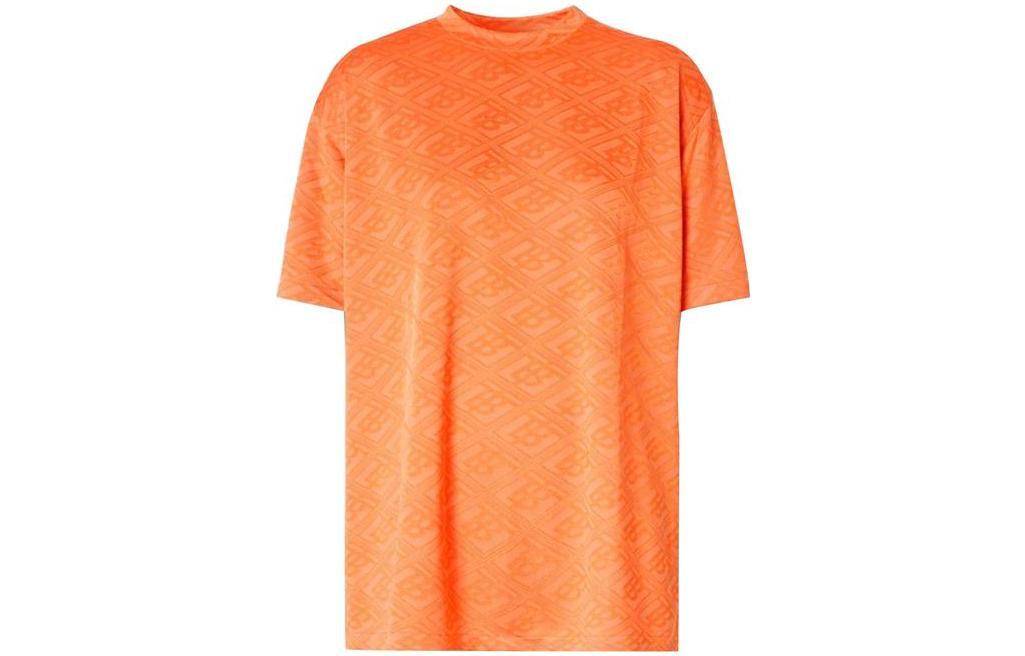 (Women) Burberry SS22 Jacquard Pattern Oversized Orange T-Shirt for Women 80302711 圖 2