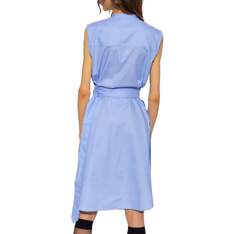 Shop (W) Burberry SS22 Dress Wanita Tanpa Lengan Biru Muda. 80525471