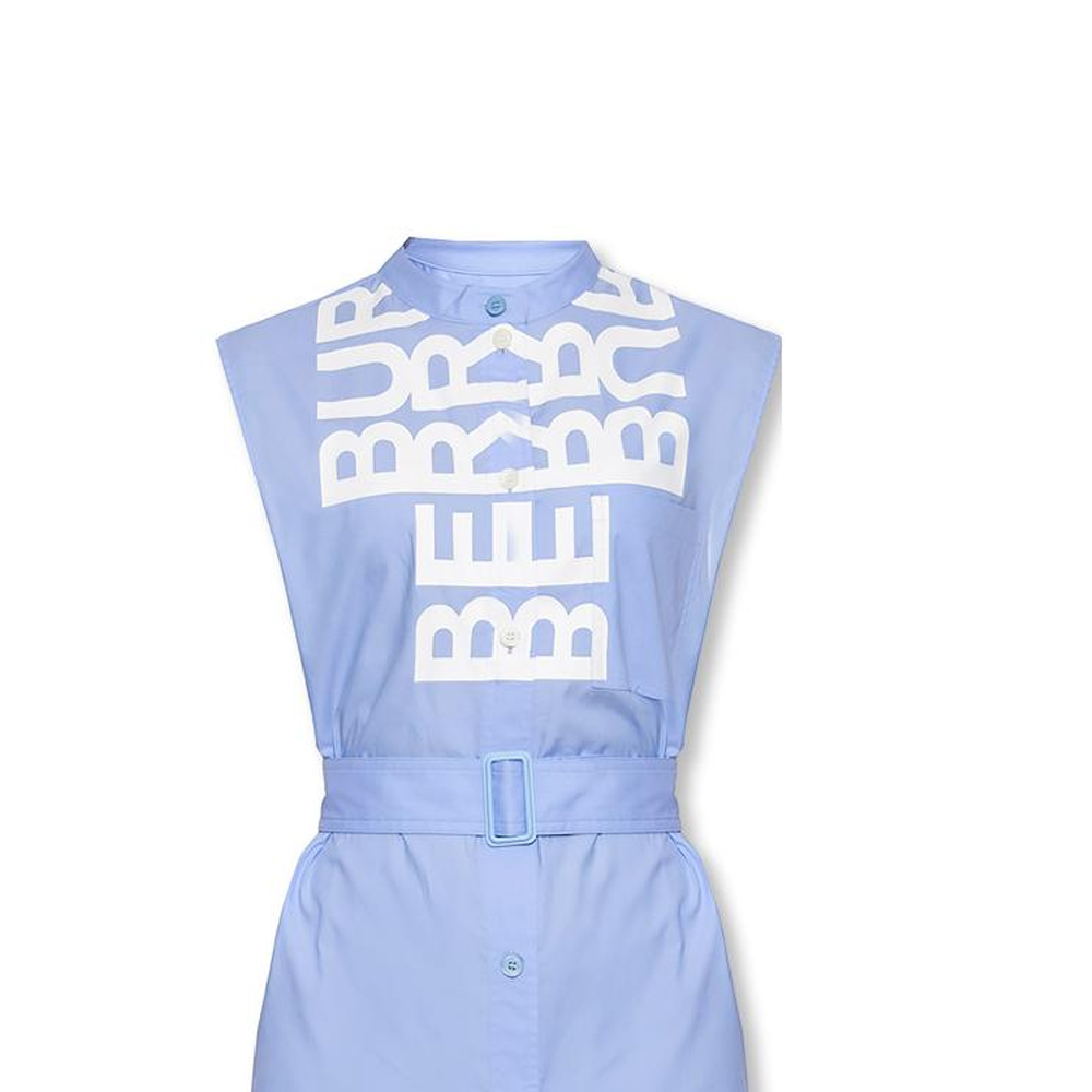 Purchase (W) Burberry SS22 Dress Wanita Tanpa Lengan Biru Muda. 80525471