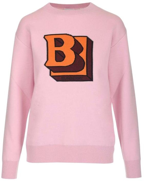 women-burberry-ss-22-logo-jacquard-crewneck-pullover-sweater-pink-80484631
