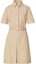 Order (W) Burberry SS22 Vestido Cinturón Monograma Mujer Marrón Suave Manga Corta. 80520141