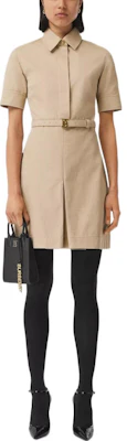 (W) Burberry SS22 Vestido Cinturón Monograma Mujer Marrón Suave Manga Corta. 80520141 Lookbook (W) Burberry SS22 Vestido Cinturón Monograma Mujer Marrón Suave Manga Corta. 80520141